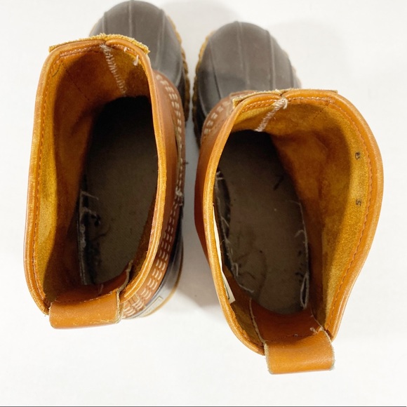 LL Bean | Vintage Buckle Lounger Slip On Leather Outdoor Boots Size 8 - Picture 6 of 8